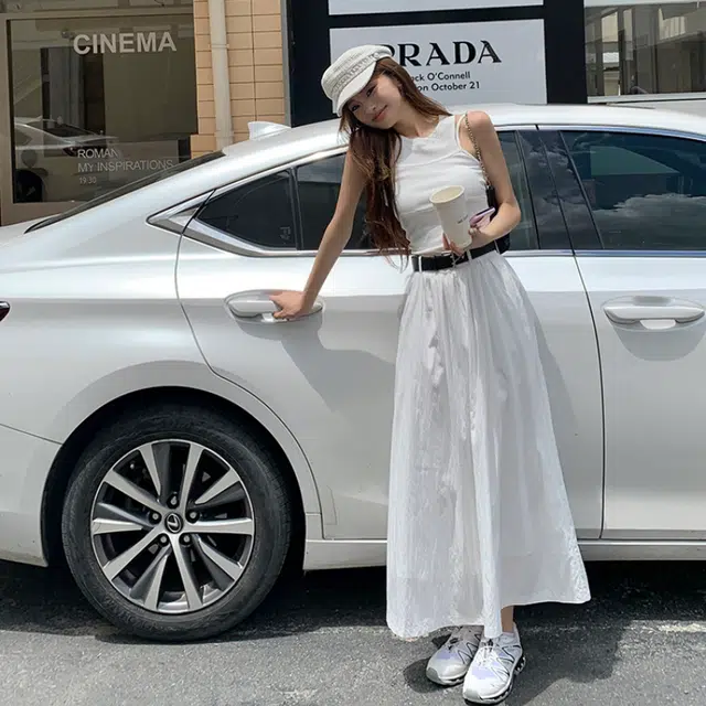 水中花 通勤简约舒适百搭时尚休闲长裙 女款