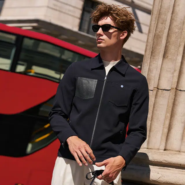 布先生 经典翻领多口袋纯色常规标准青春活力风夹克 男款