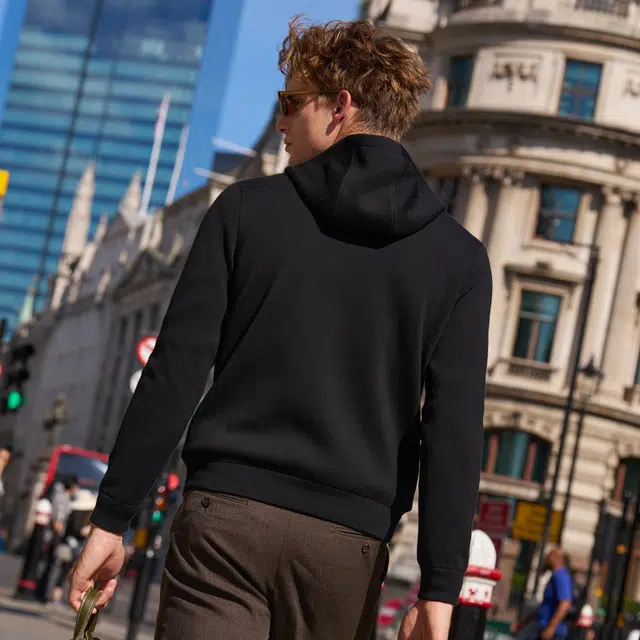 布先生 羊毛连帽外套开衫常规标准休闲风夹克 男款