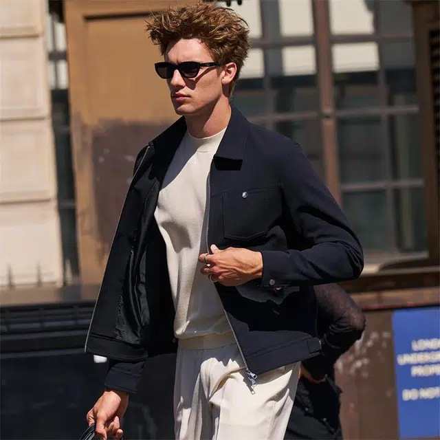 布先生 翻领牛仔款秋季纯色工装常规标准机能风夹克 男款