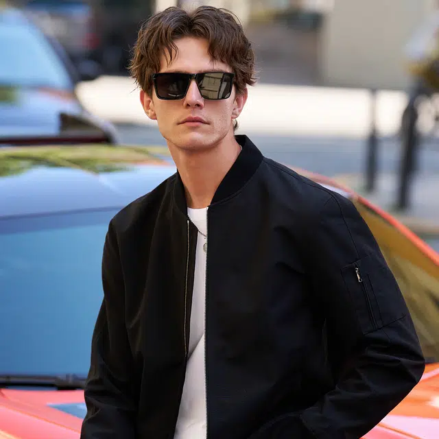 布先生 简约防风纯色基础时尚休闲风长袖夹克 男款