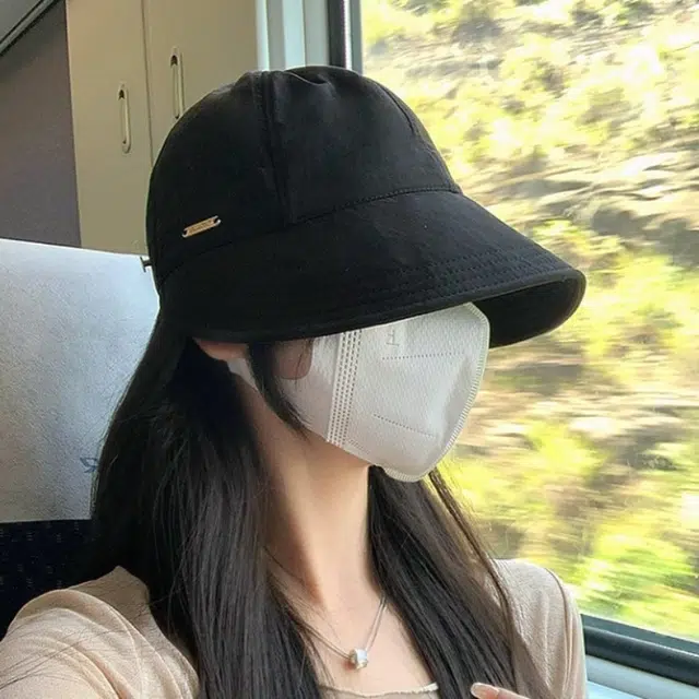 冠辉 遮脸春秋季防紫外线遮阳帽 涤纶 渔夫帽 男女同款情侣款
