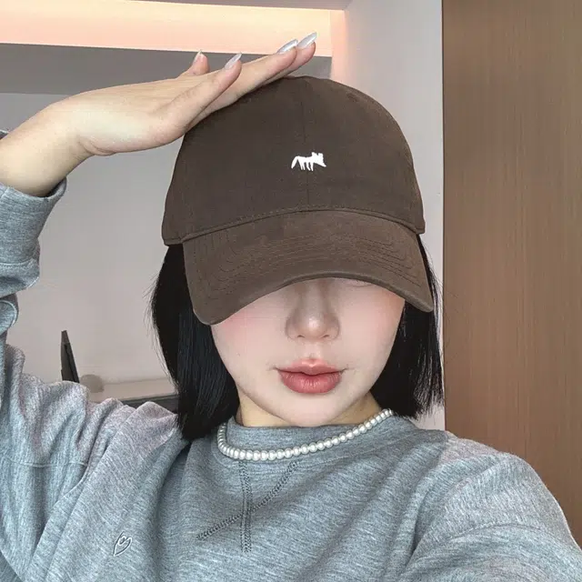 冠辉 可爱百搭小狐狸刺绣韩版街头时尚显脸小韩版帽子宽檐帽子高品质纯棉软顶帽子 棉 棒球帽 男女同款情侣款
