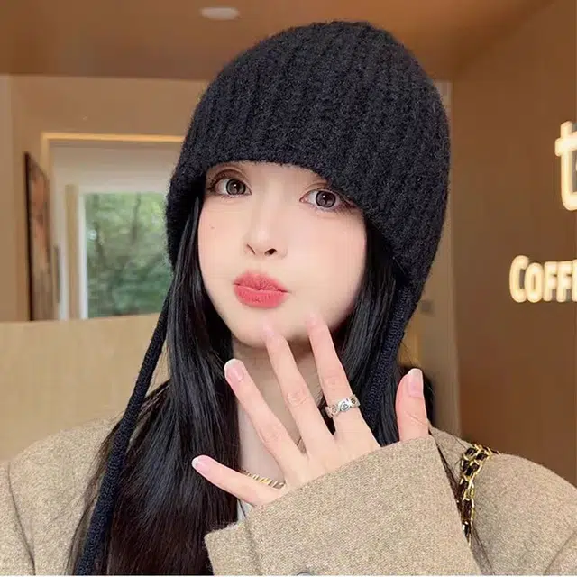 冠辉 显脸小秋冬百搭保暖防寒韩版百搭保暖防寒显脸小时尚 针织 渔夫帽 女款