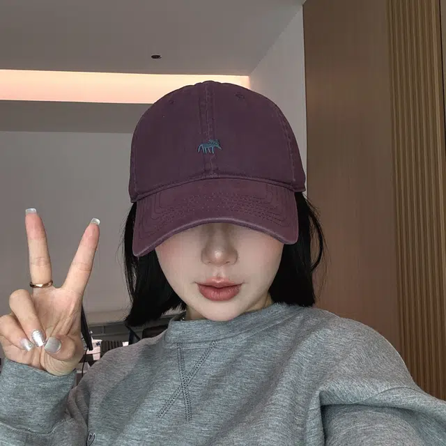 冠辉 可爱百搭小狐狸刺绣韩版街头时尚显脸小韩版帽子宽檐帽子高品质纯棉软顶帽子 棉 棒球帽 男女同款情侣款