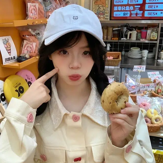 冠辉 可爱刺绣小猫防晒遮阳帽时尚百搭显脸小 棉 棒球帽 男女同款情侣款