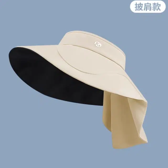 冠辉 户外防紫外线空顶透气太阳帽 聚酯纤维 防晒帽 男女同款情侣款