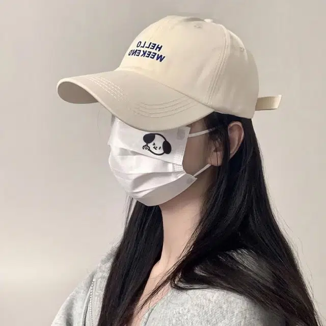 冠辉 加大加深韩版时尚百搭刺绣字母防晒遮阳百搭显脸小大头围字母刺绣弯檐 聚酯纤维 鸭舌帽 男女同款情侣款