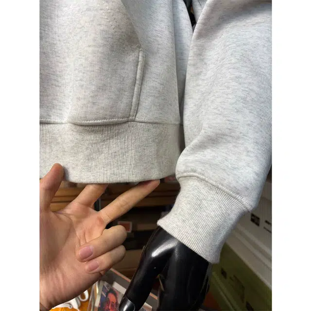 唐启 秋冬季硬挺质感叠穿上衣美式街头帽衫外套白花连帽卫衣 男女同款