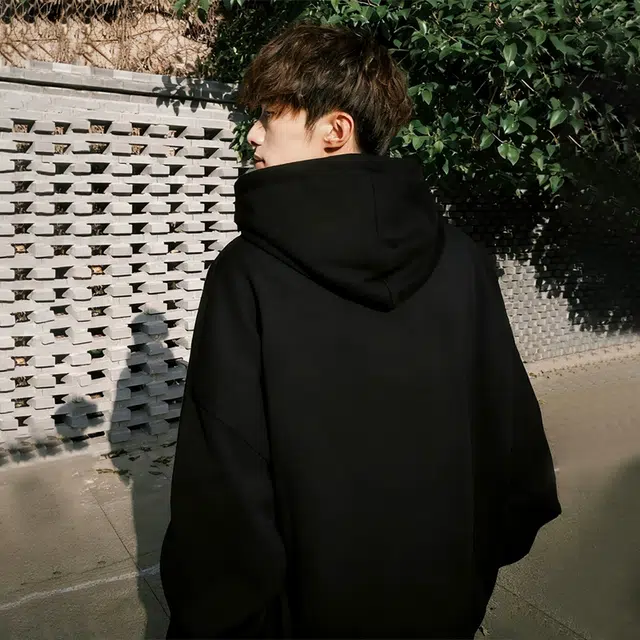 唐启 美式高街叠穿外套春秋季潮牌重磅硬挺连帽衫山东即墨卫衣 男女同款