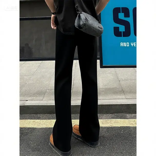 唐启 垂坠夏季薄款修身直筒休闲西装裤 男女同款