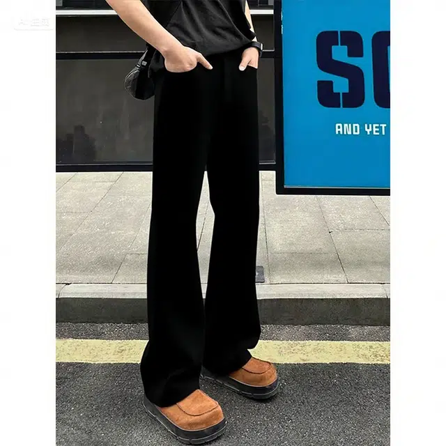 唐启 垂坠夏季薄款修身直筒休闲西装裤 男女同款