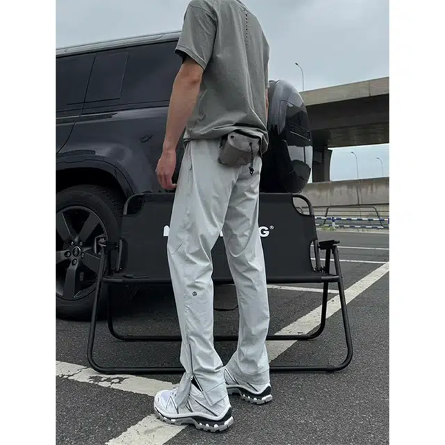 唐启 美式侧拉链速干裤子薄款机能风软壳工装户外登山裤休闲裤 男女同款