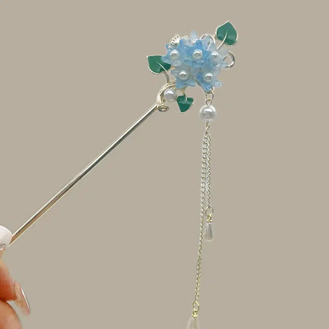 【花团锦簇】 指尖瑰宝 花朵发饰中式高级复古感头饰发钗流苏步摇汉服旗袍配饰好运降临美丽动人惊艳四座 镀银 发簪 女款