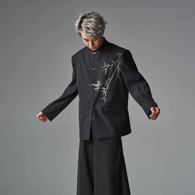 拾个壹先生 简约休闲纯色口袋宽松日常百搭设计感西装 男女同款