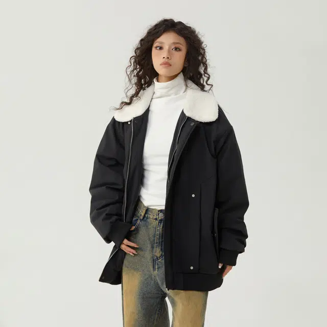 The Simpsons Logo Embroidered Sherpa Jacket