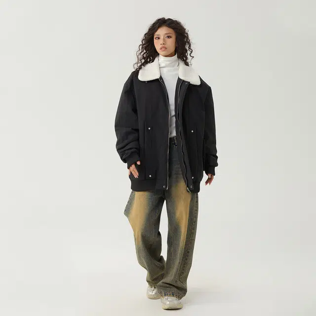 The Simpsons Logo Embroidered Sherpa Jacket