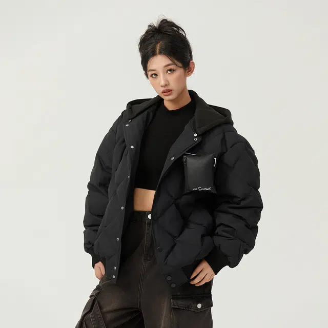 The Simpsons Diamond Plaid Hooded Flight Jacket