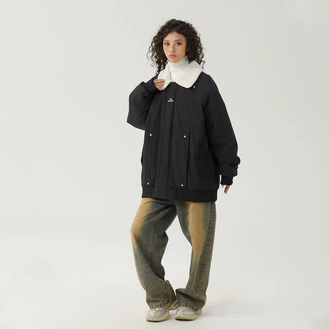 The Simpsons Logo Embroidered Sherpa Jacket