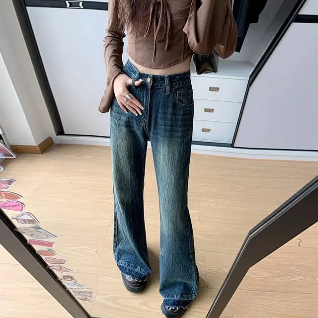 玄唐 通勤简约舒适百搭牛仔裤 女款