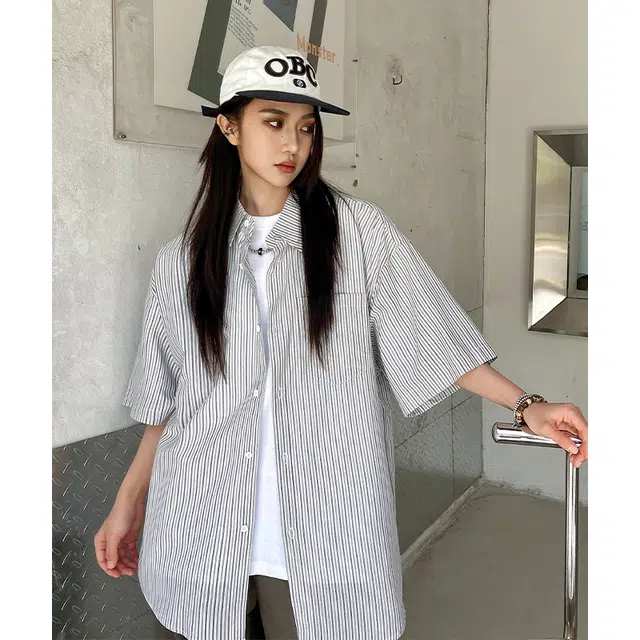 玄唐 复古宽松舒适简约百搭短袖衬衫 女款
