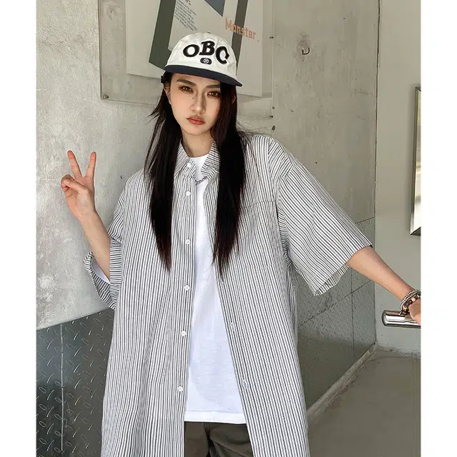 玄唐 复古宽松舒适简约百搭短袖衬衫 女款