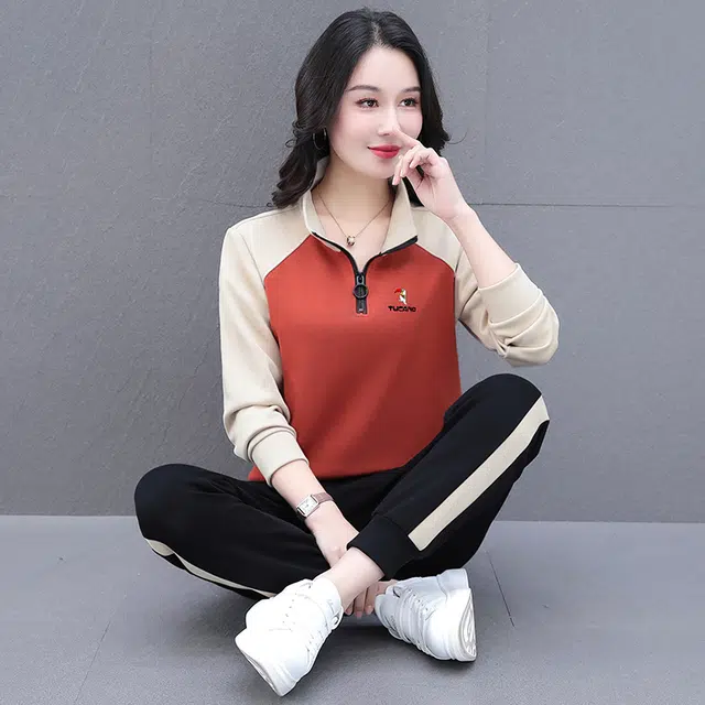 左岸 轻便时尚吸汗透气舒适耐用修饰身形遮肉显瘦减龄潮流简约大气休闲套装 女款