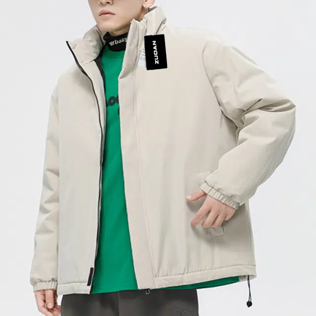 左岸 美式冬季纯色加厚大码情侣宽松棉袄品质胖子棉衣百搭韩系小众学院风高街潮牌棉服 男款