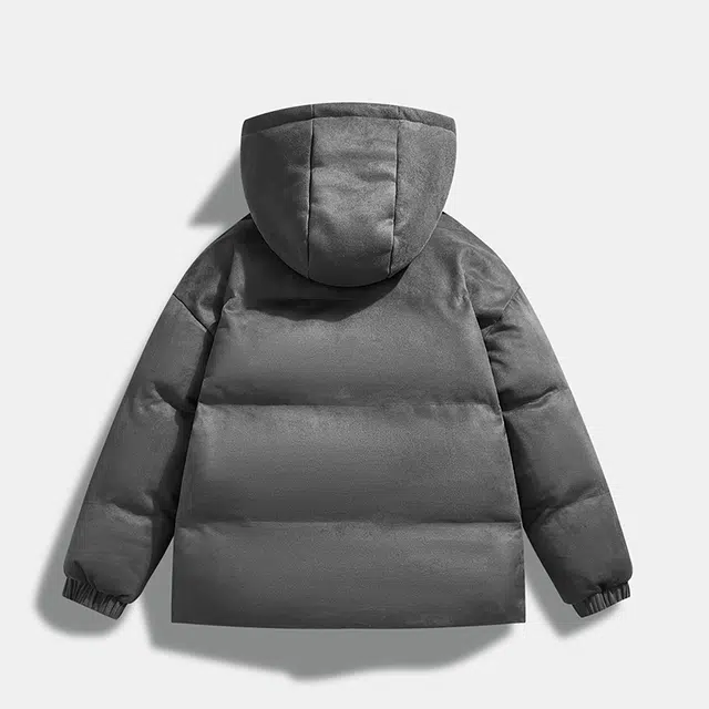 左岸 秋冬保暖港风连帽面包服棉衣宽松简约纯色潮牌外套棉服 男款