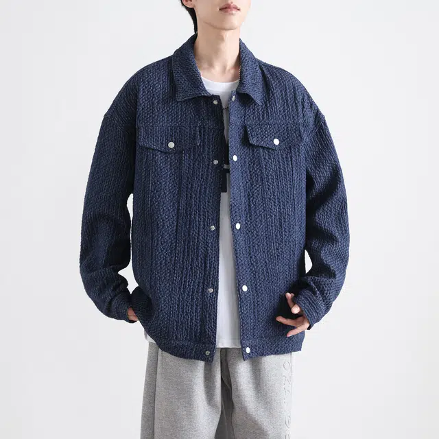 左岸 春秋美式复古工装休闲宽松潮牌夹克百搭上衣牛仔外套 男女同款