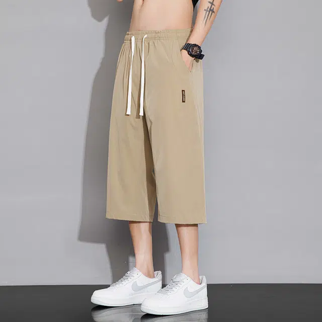 左岸 冰丝速干七分裤宽松外穿中裤运动休闲短裤 男女同款