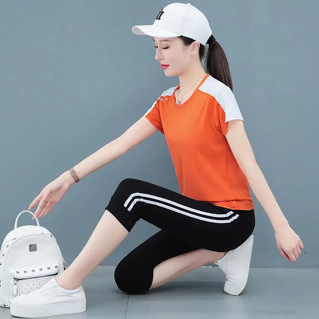 左岸 薄款舒适吸时尚洋气减龄简约休闲套装 女款