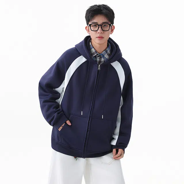 左岸 美式高街百搭时尚潮流上衣外套简约宽松舒适小众学院风休闲韩系潮牌卫衣 男款