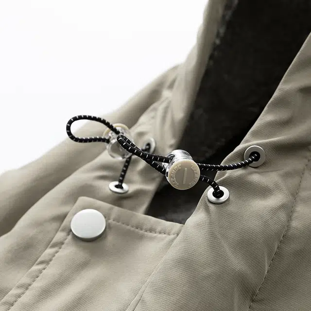 左岸 加绒加厚美式潮流百搭撞色拼接大口袋工装带帽拉链开衫上衣加肥加大码宽松休闲舒适防风保暖外套秋冬夹克 男款