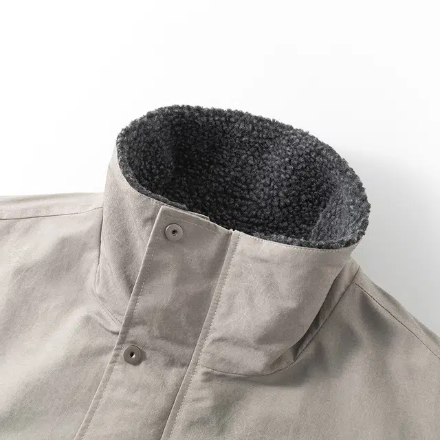 左岸 加绒加厚夹克港风时尚潮牌百搭拉链开衫翻领羊羔绒上衣加肥加大码休闲宽松秋冬防风保暖棉袄外套棉服 男款