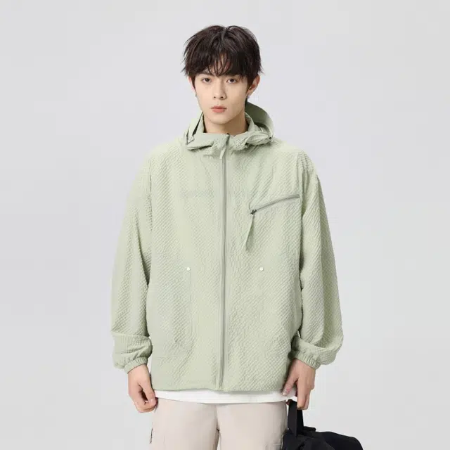 左岸 港风宽松透气轻薄款户外连帽上衣防晒服 男款