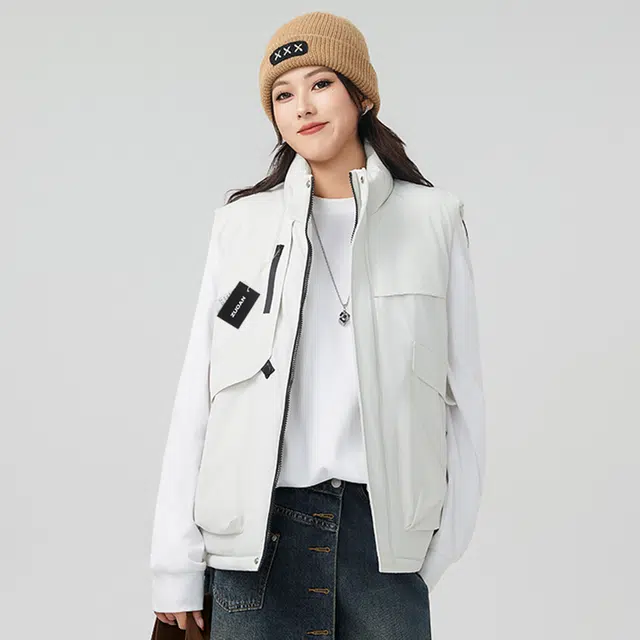 左岸 秋冬季加厚工装棉马夹男户外大口袋保暖无袖棉衣坎肩宽松外套立领马甲 男款