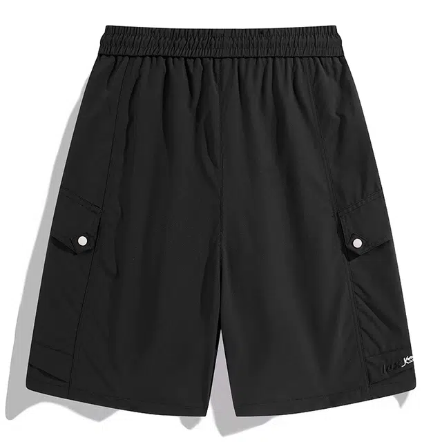 左岸 潮牌百搭薄款日常休闲直筒扎染五分外穿阔腿中裤宽松大码潮流运动裤户外通勤时尚工装短裤 男款