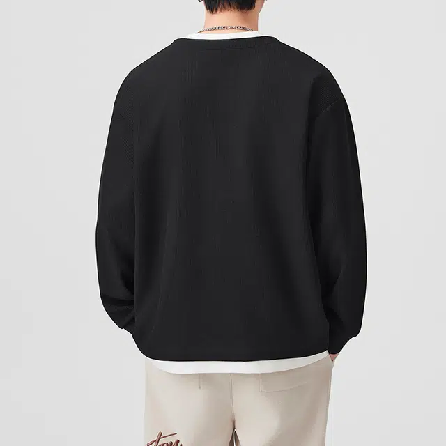 左岸 美式复古秋季男士长袖小众设计圆领时尚简约潮流百搭宽松透气舒适柔软学院风韩系高街潮牌休闲卫衣 男款