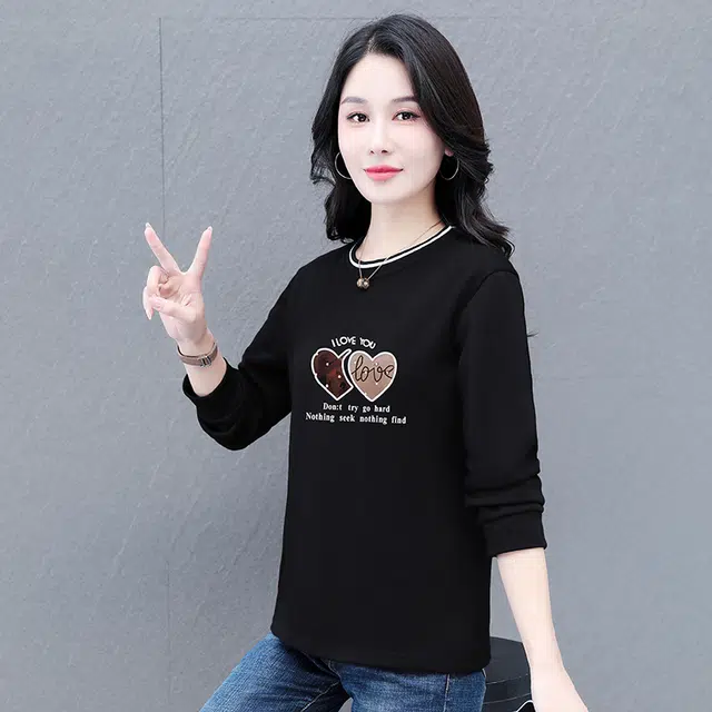 左岸 弹力修身柔软舒适潮范遮肉圆领显瘦时髦休闲时尚卫衣 女款