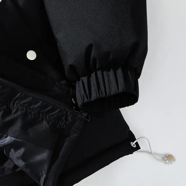 左岸 秋冬港风棉衣带帽面包服保暖宽松设计感撞色拼接潮牌棉袄加厚外套棉服 男款