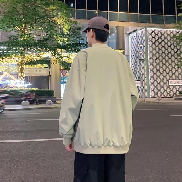 左岸 美式飞行员外套男秋季宽松休闲棒球服上衣潮牌高街工装夹克 男款