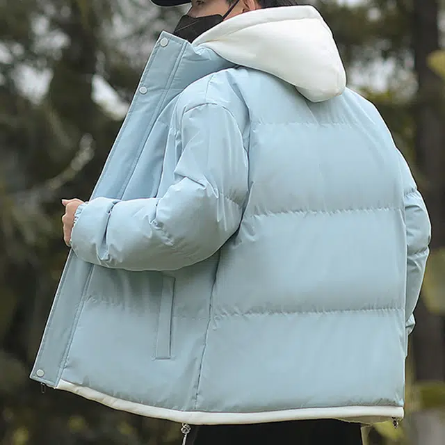 左岸 青少年百搭美式高街潮流外套设计连帽假两件痞帅酷潮休闲宽松港风潮牌棉服 男款