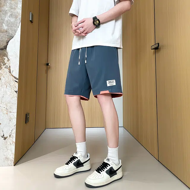 左岸 宽松百搭薄款简约时尚个性高级感舒适小众高街五分裤休闲短裤 男款