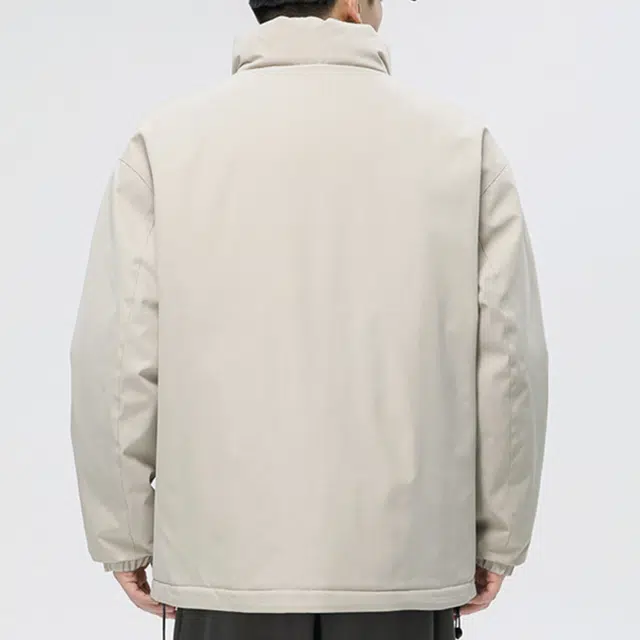 左岸 美式冬季纯色加厚大码情侣宽松棉袄品质胖子棉衣百搭韩系小众学院风高街潮牌棉服 男款