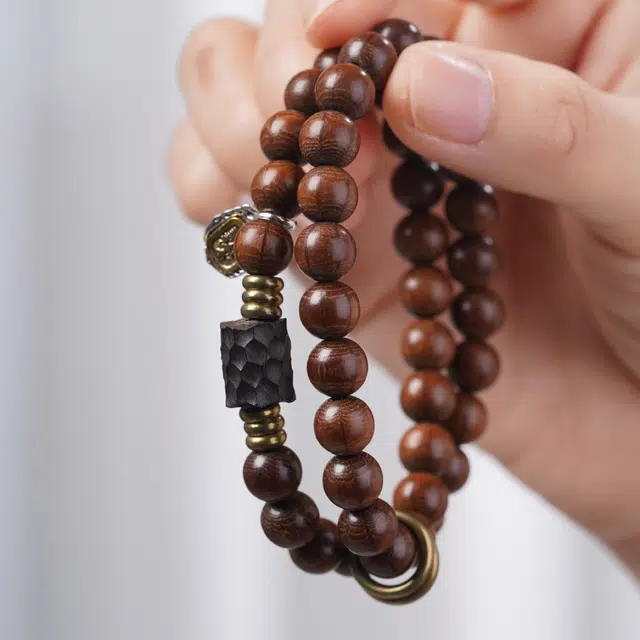 芳缘小傅 正宗文玩佛珠 简约时尚名贵高档小众 诸事顺利时来运转八方来财 好运 六道木 木作手串 男女同款情侣款