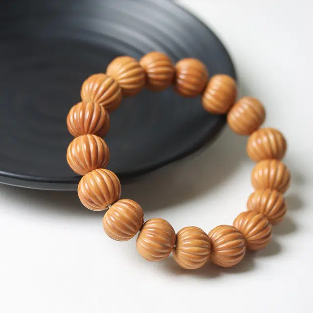 芳缘小傅 新中式精品盘玩串珠 国潮文玩佛珠一帆风顺吉祥如意雕刻南瓜转运珠富贵摩登复古小众设计#好运 猴头核桃 手串 男女同款情侣款