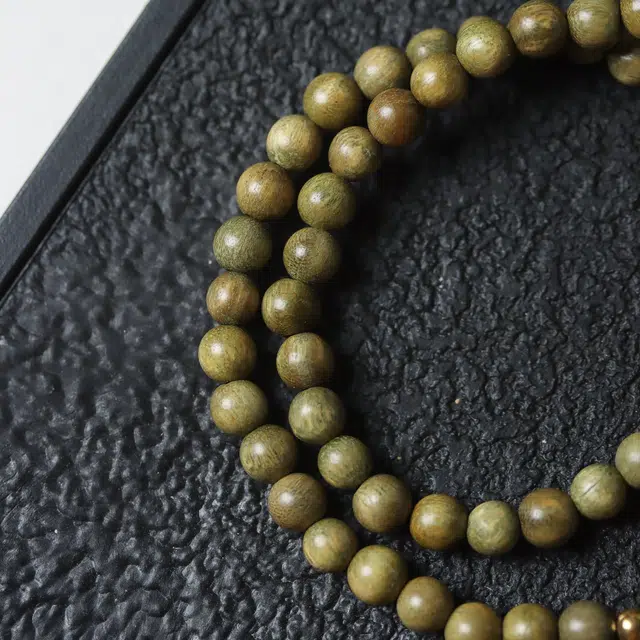 芳缘小傅 扎基拉姆招财纳福文玩佛珠小众简约国风国潮考试上岸小众转运珠双圈 #好运 绿檀 手串 男女同款情侣款