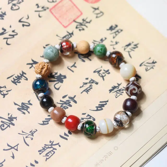 芳缘小傅 福禄双全新中式文玩佛珠 转运珠国风精致小众设计高级感气质小众五行多宝 #好运 琉璃 手串 男女同款情侣款