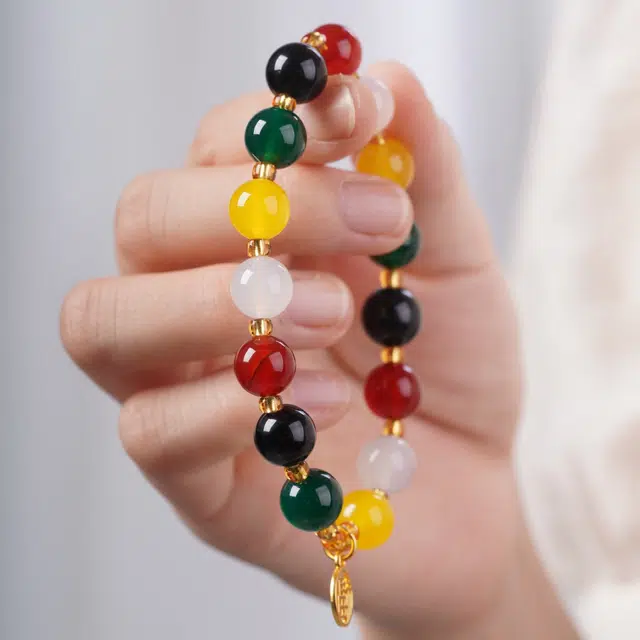 芳缘小傅 本命年新中式文玩佛珠转运珠福牌国风纳福有钱花 高级感气质小众 #好运 玛瑙 手串 男女同款情侣款